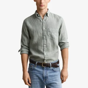 REG GMNT DYED LINEN SHIRT