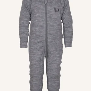 RIB MERINO OVERALL - GREY MELANGE