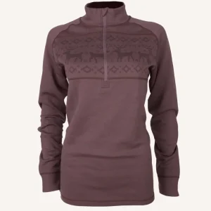 KÅBDALIS MERINO TOP, WOMEN - DUSTY MAUVE