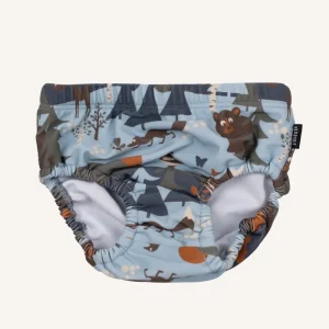 ASH BABY SWIM DIAPER - LIGHTBLUE/BROWN