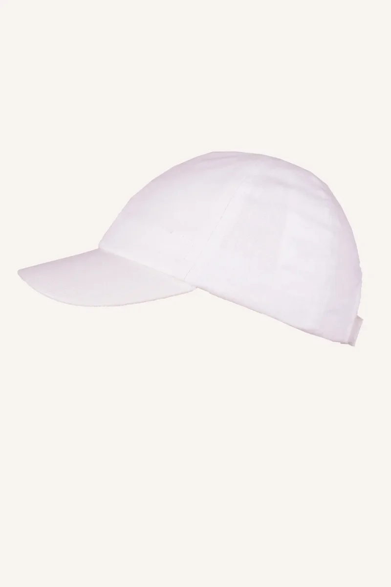 TUSCANY LINEN CAP - WHITE