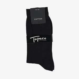 SOCK SOLID, COTTON, BLACK