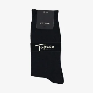 SOCK SOLID, COTTON, NAVY