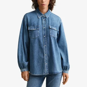 DENIM VOLUME SLEEVE SHIRT