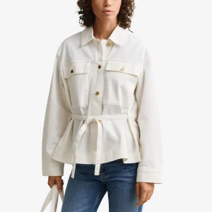 DENIM JACKET WITH TIE DETAIL