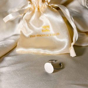 Silver Adjustable Ring – Button Base