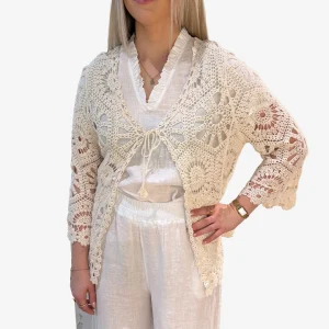 Virkad cardigan