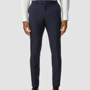 Essential Suit Pants Slim Navy Pinstripe