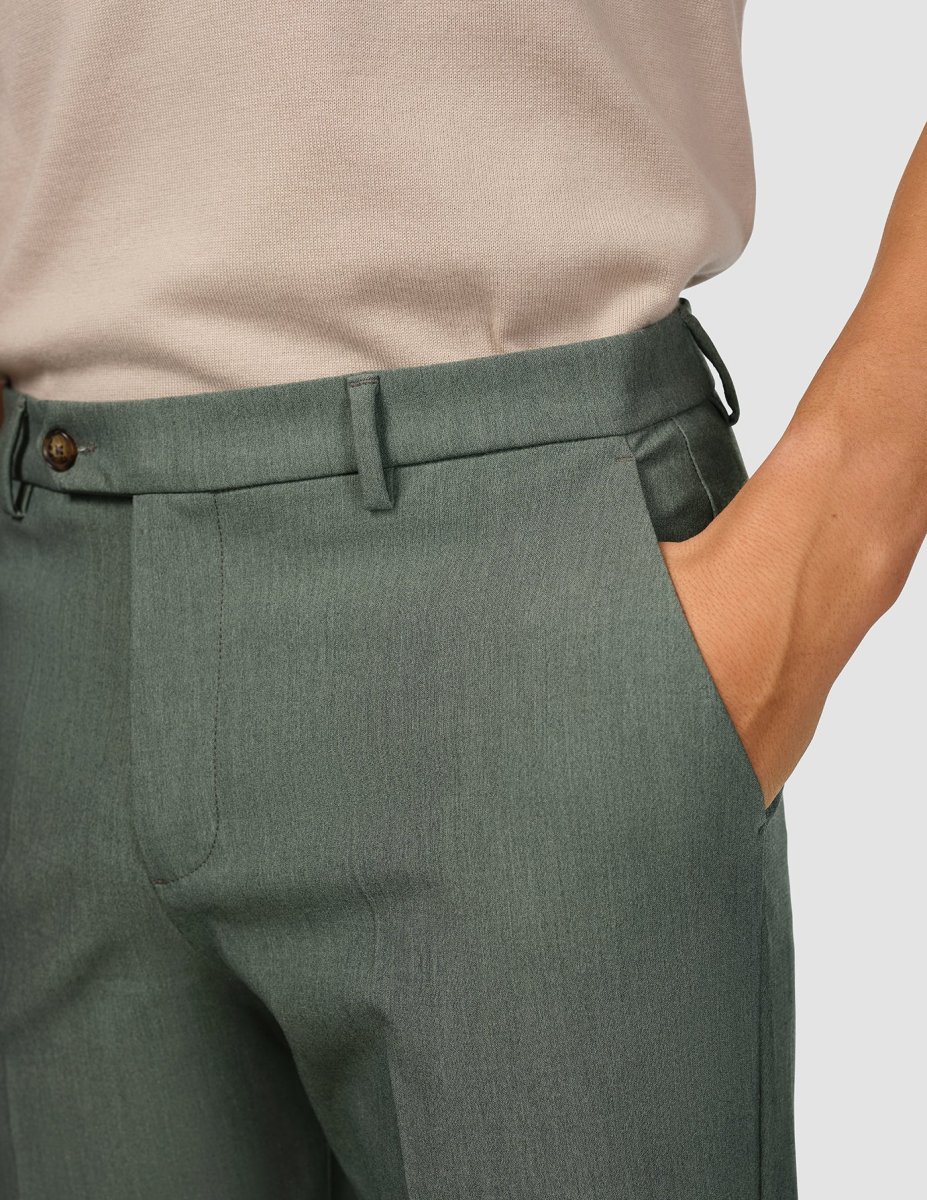 Essential Suit Pants Relaxed Fit Green Melange - Bild 9