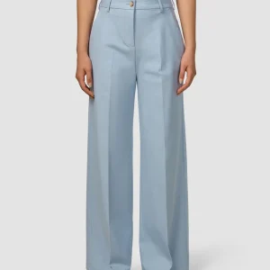 Essential Pants Wide Sky Blue Melange