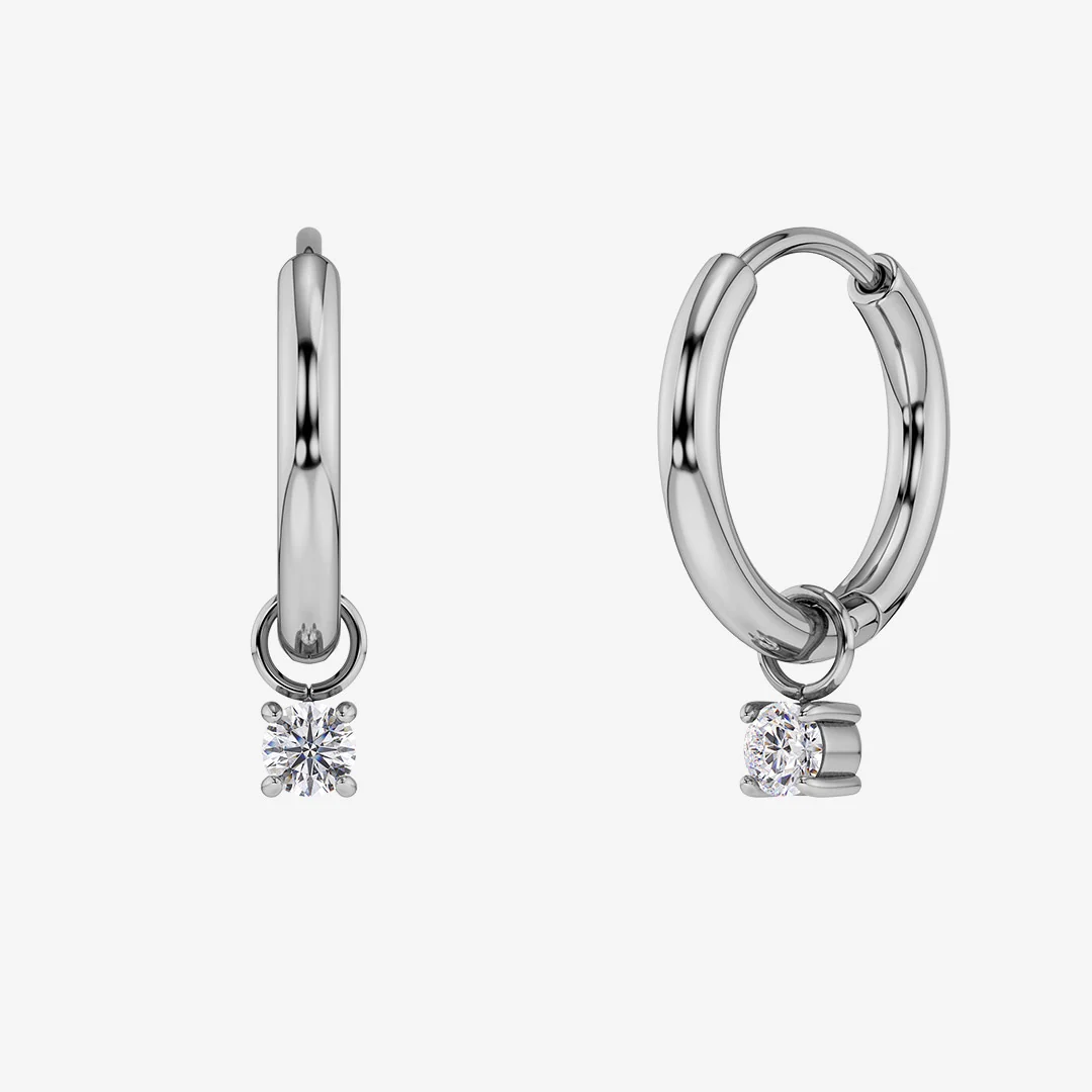 Leonore Petite Hoops Steel - Bild 2
