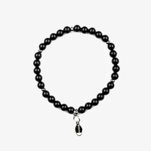 Brace black silver 6 mm