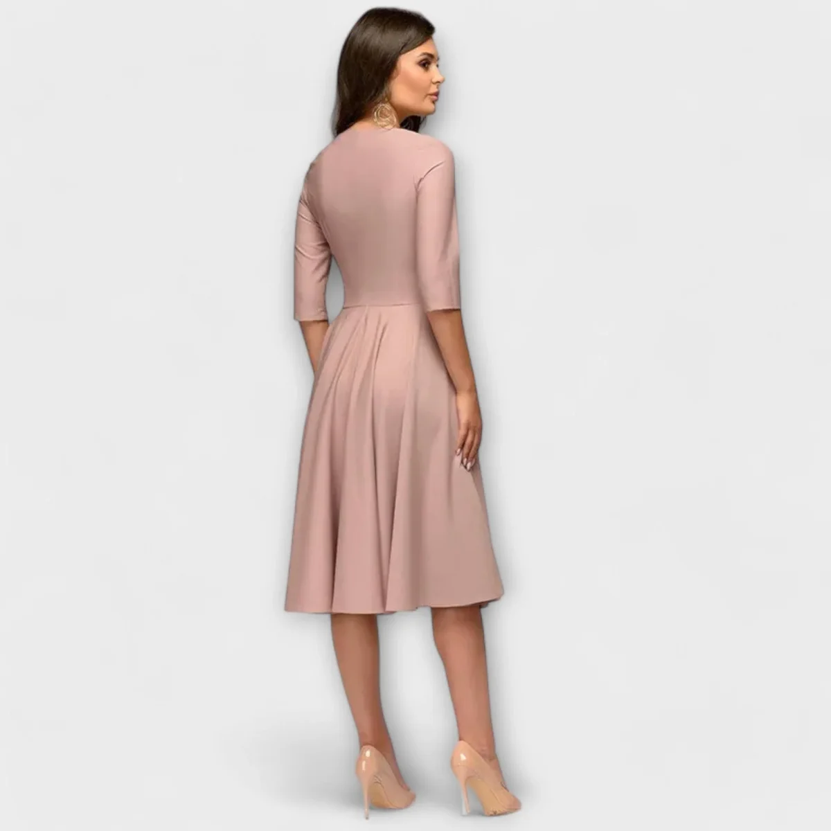Vera – Elegant midiklänning med bälte - Bild 4