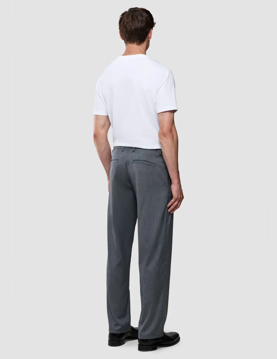 Siena Pants Relaxed Fit Herringbone Grey - Bild 7