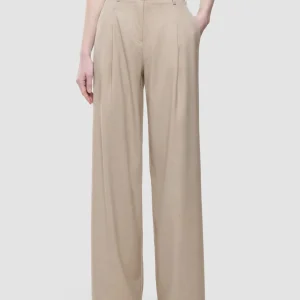 Women's Skye Pants Wide Sandy Beige Melange
