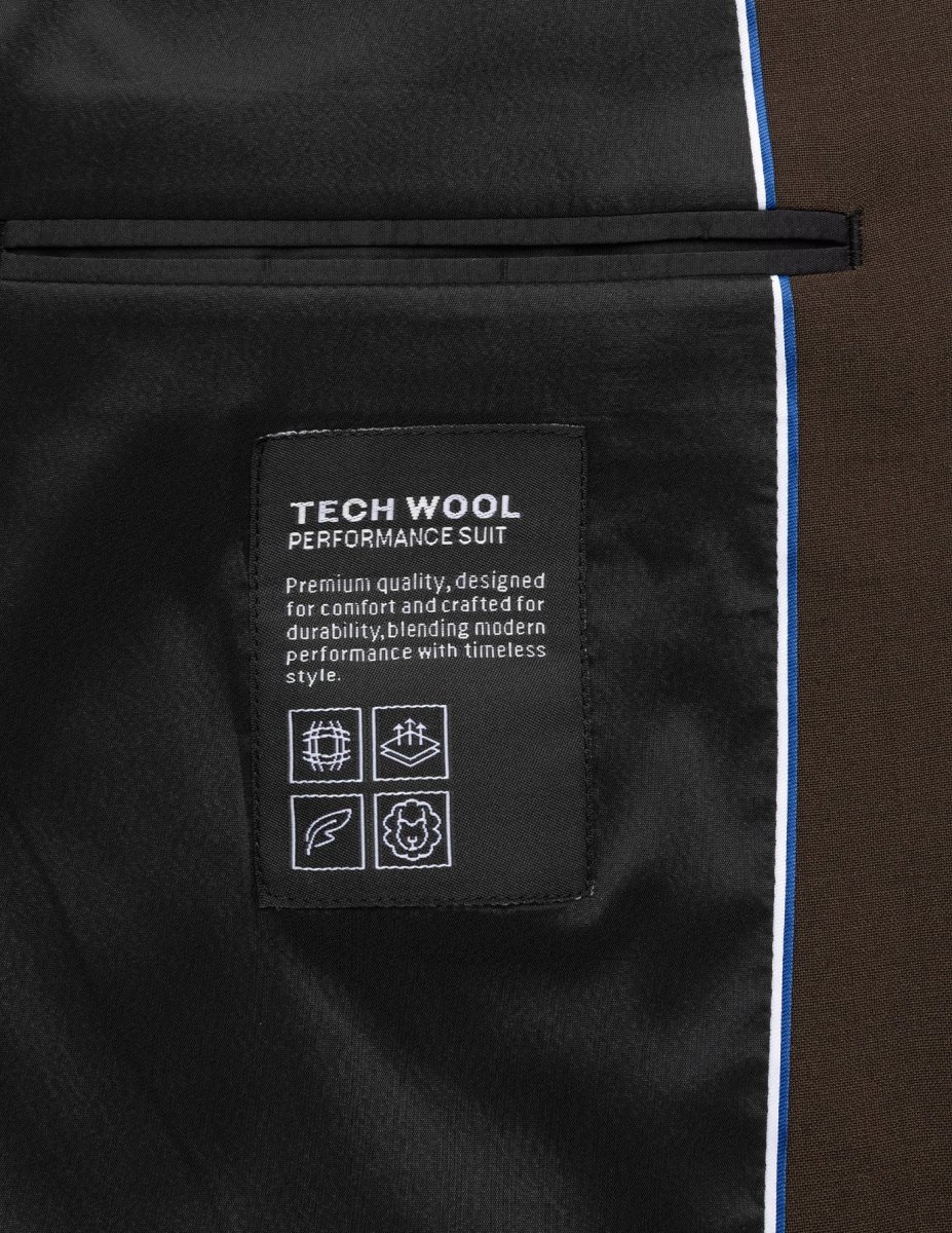 Tech Wool Blazer Dark Cocoa Brown Regular - Bild 9